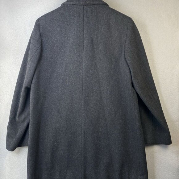 Vintage 90s Albert Nipon Gray Wool & Cashmere Overcoat Womens 12 Made In USA EUC - Picture 8 of 10